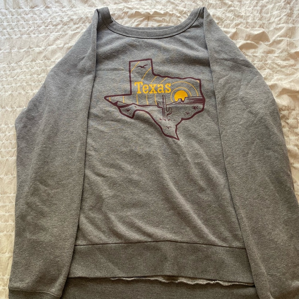 Grey Old Navy Texas Crewneck